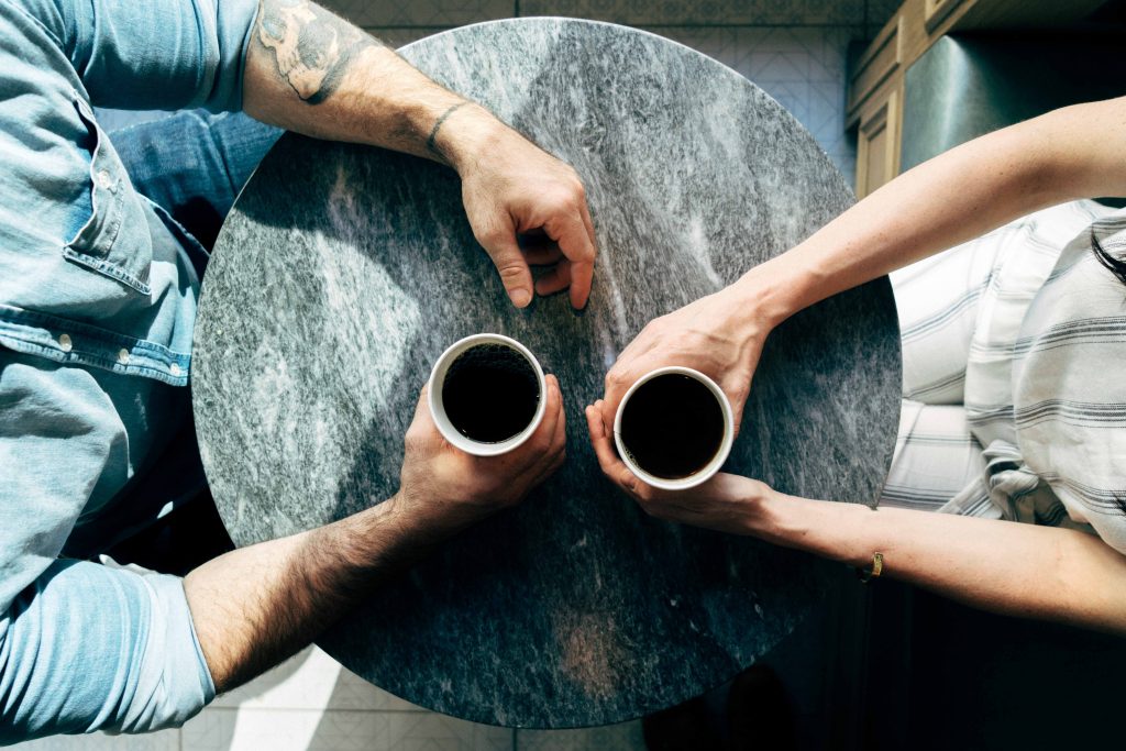 people drinking coffee